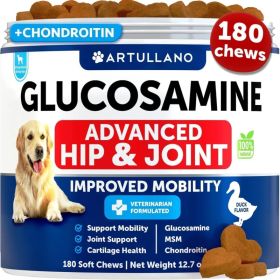 Glucosamine for Dogs Hip and Joint Supplement for Dogs with Arthritis Chews with Chondroitin Hemp Oil MSM Canine Joint Pain Relief Health Mobilit (Option: Artullano)